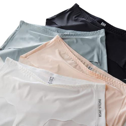 Women's Ice Silk Blend Invisible Lines No Show Hipster Panty (Pack of 1) (Multicolor, S)