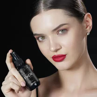 Pippal Beauty Makeup Fixer Natural Dewy Finish with Vitamin E And Aloe Vera Long-Lasting Hydrating & Refreshing Setting Spray 80ml (Pack of 1) with Sky High Supar Black Eyeliner